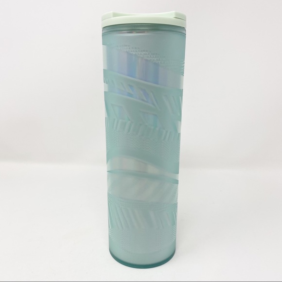 STARBUCKS LIMITED EDITION Mint Etched Ribbon Swirl Tumbler - Picture 3 of 7